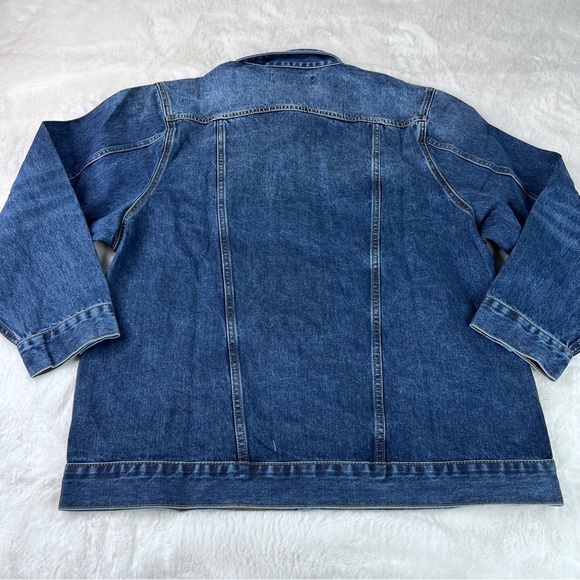 Sandrine Rose Free People Collab Tres Cool Oversized Jean Jacket Size Large - Picture 4 of 9